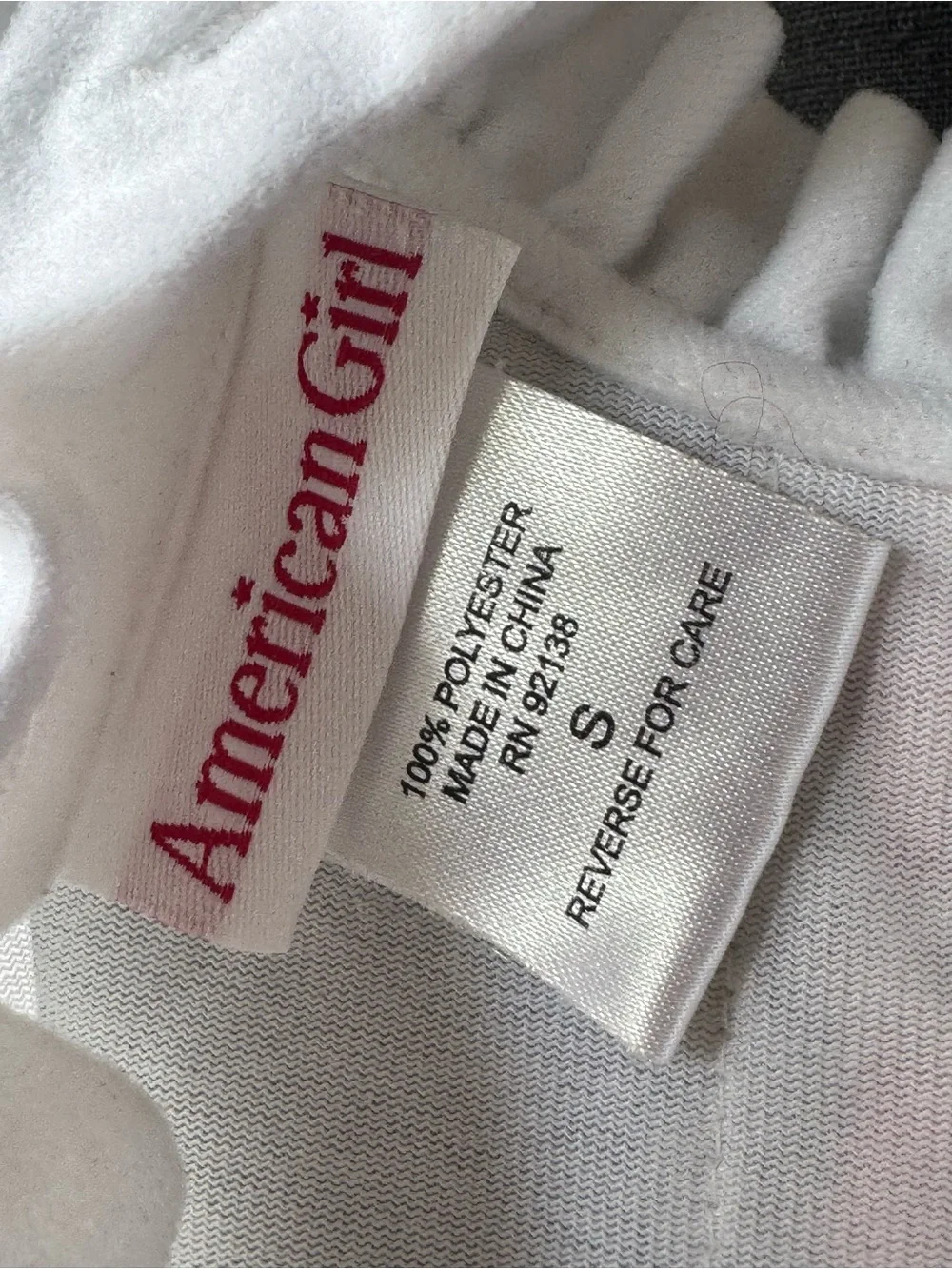 American Girl Samantha White Nightgown with Pink Ribbon Trim juniors small